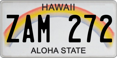HI license plate ZAM272