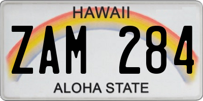 HI license plate ZAM284