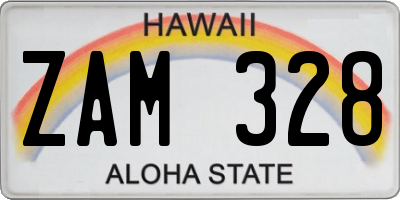 HI license plate ZAM328