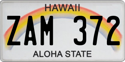 HI license plate ZAM372