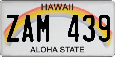 HI license plate ZAM439