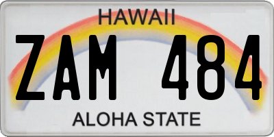 HI license plate ZAM484