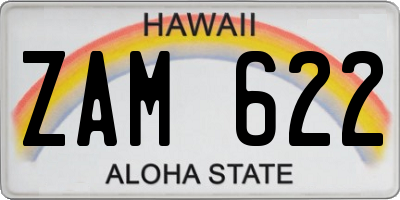 HI license plate ZAM622