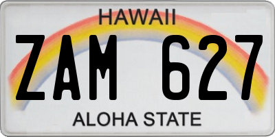 HI license plate ZAM627