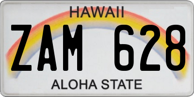 HI license plate ZAM628