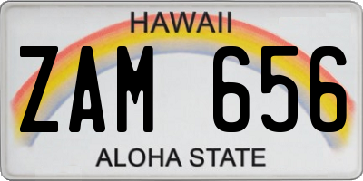 HI license plate ZAM656