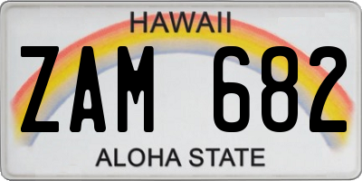HI license plate ZAM682