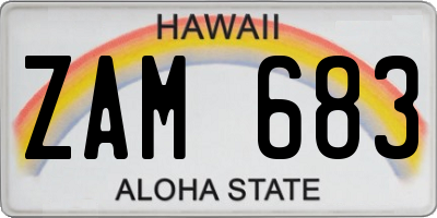 HI license plate ZAM683