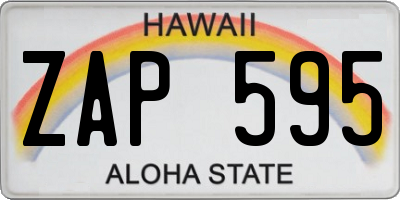 HI license plate ZAP595