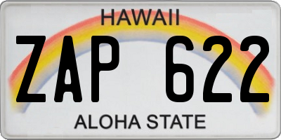 HI license plate ZAP622