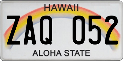 HI license plate ZAQ052
