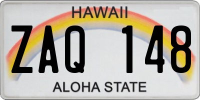 HI license plate ZAQ148