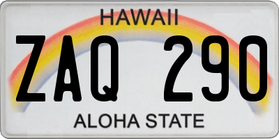 HI license plate ZAQ290