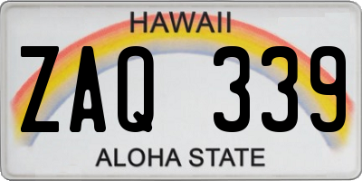 HI license plate ZAQ339