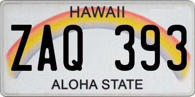 HI license plate ZAQ393