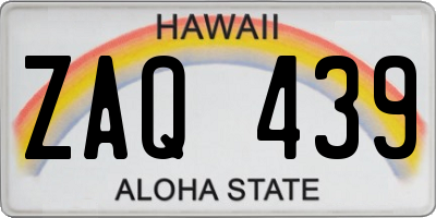 HI license plate ZAQ439