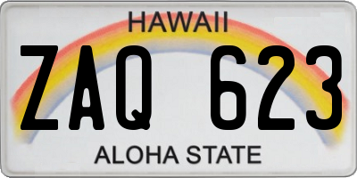HI license plate ZAQ623