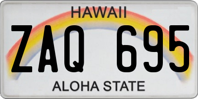 HI license plate ZAQ695