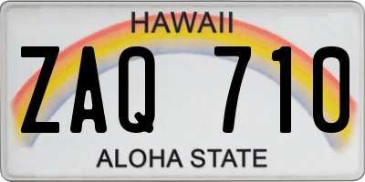 HI license plate ZAQ710