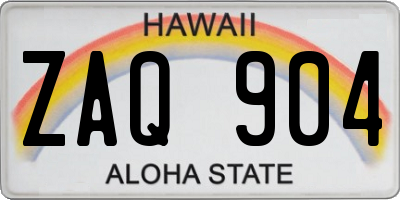 HI license plate ZAQ904