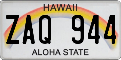 HI license plate ZAQ944