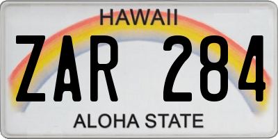 HI license plate ZAR284