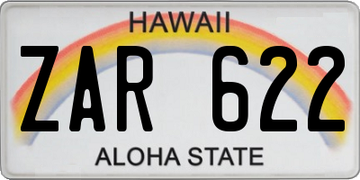 HI license plate ZAR622