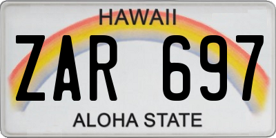 HI license plate ZAR697