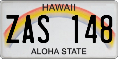 HI license plate ZAS148