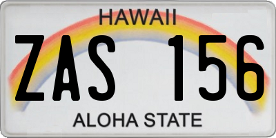 HI license plate ZAS156