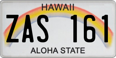 HI license plate ZAS161