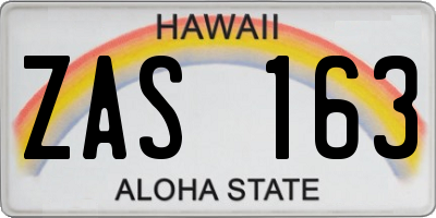 HI license plate ZAS163