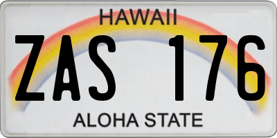 HI license plate ZAS176