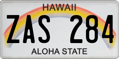 HI license plate ZAS284