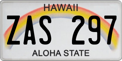 HI license plate ZAS297