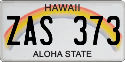 HI license plate ZAS373