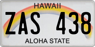 HI license plate ZAS438