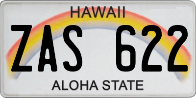 HI license plate ZAS622