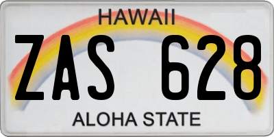 HI license plate ZAS628