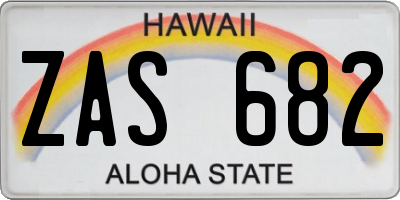 HI license plate ZAS682