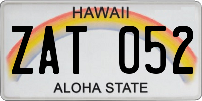 HI license plate ZAT052
