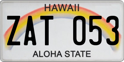 HI license plate ZAT053