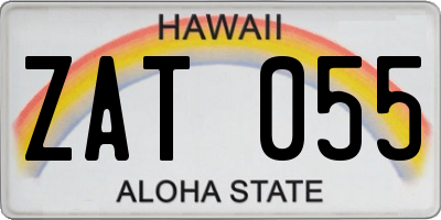 HI license plate ZAT055
