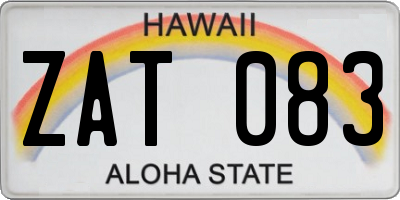 HI license plate ZAT083