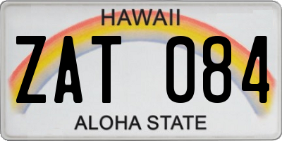 HI license plate ZAT084