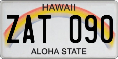 HI license plate ZAT090