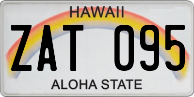 HI license plate ZAT095