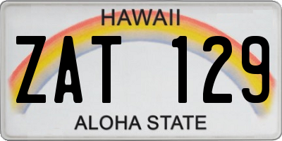 HI license plate ZAT129