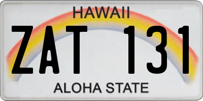 HI license plate ZAT131