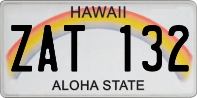 HI license plate ZAT132